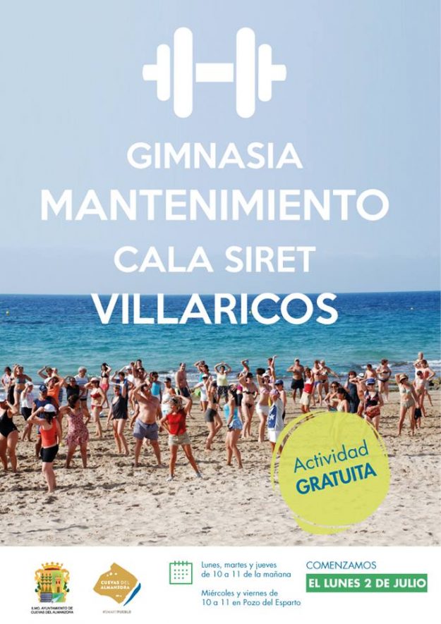 Gimnasia de mantenimiento en la playa